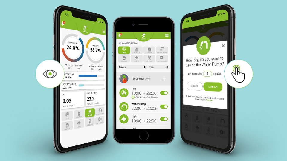 Antheia — view and take action screens